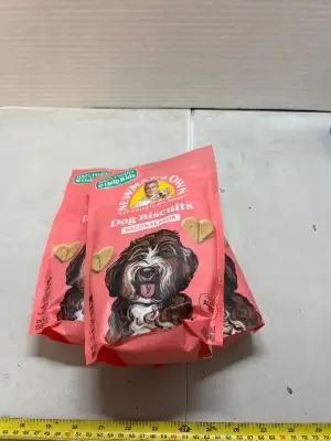 3 10 ounce bags of bacon, flavored dog biscuits