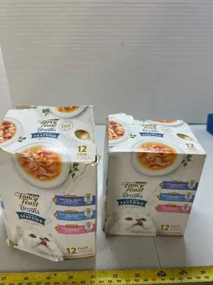 2 12 pack of variety fancy feast, cat food
