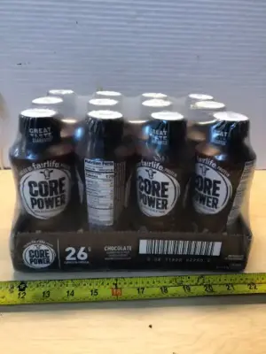 2 case12 pack core power chocolate protein shakes exp:06/27/2026