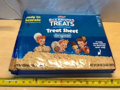 2 treat sheet rice crispy treats 32oz each