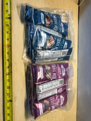 2 packs 8 bags each trail mix exp:08/25/2026