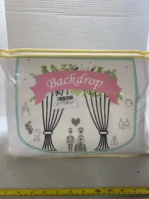 6 5’ x 20’ white venue decoration backdrops