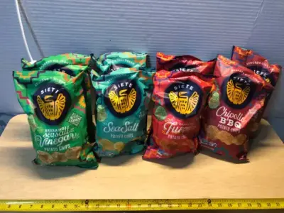 8 bags assorted flavors kettle cooked chips exp:02/08/2026