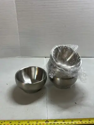 four pack of stainless steel bowls
