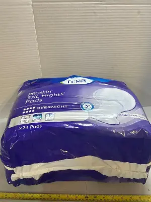 24 pack of three XL overnight pads