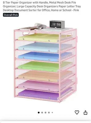 2 eight tier paper organizer letter tray