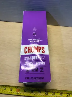 Chomps beef sticks 24 sticks (opened)