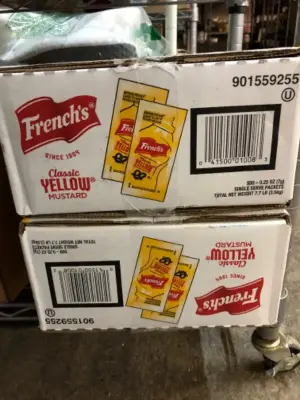 2 boxes of mustard packets
