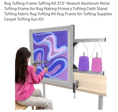 Rug tufing frame (opened)