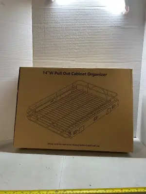 14 inch wide pullout cabinet organizer