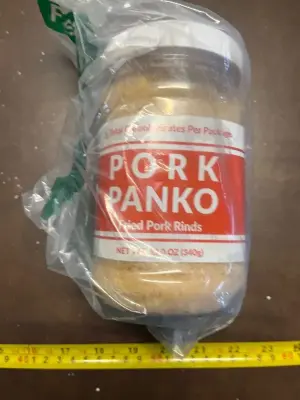 pork panko fried pork rinds 12.0 OZ EXP08/26
