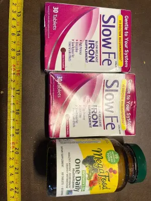 2ct slowFe iron supplements, mega food one daily