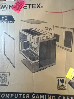 why six computer case includes fans, computer gaming case tempered glass