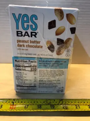 4 boxes yes bar peanut butter dark chocolate 6 bars per box exp:08/30/2026