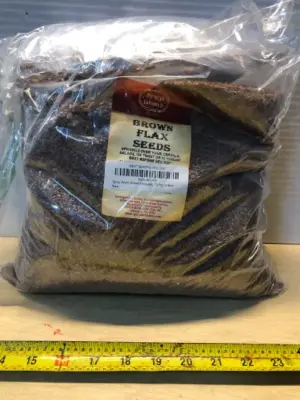 10LB brown flax seeds (opened)
