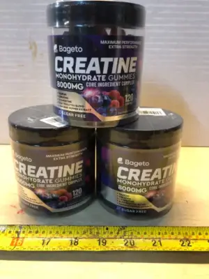 3 tubs 120 gummies each creatine
