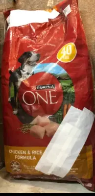 40lb purina one dog food (opened)