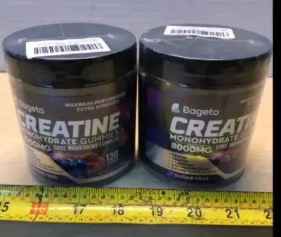 2 tubs creatine 120 gummies each exp:08/19/2027