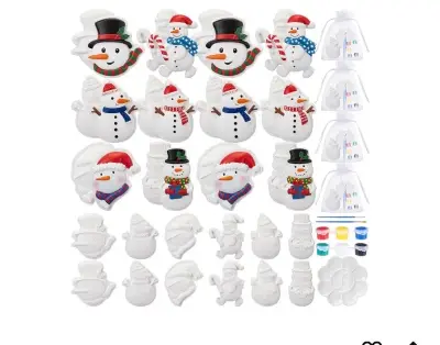 24 piece Christmas ceramics paint craft