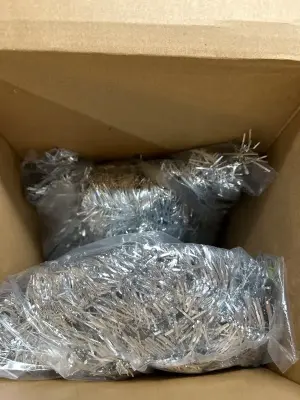 13.2 feet of Christmas garland silvery