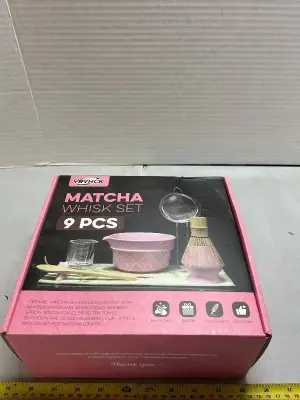 nine piece pink Matcha whisk set