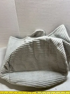 ribbed storage basket with handles