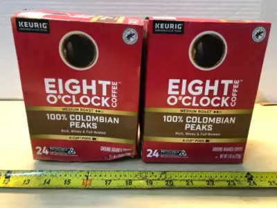 2 boxes eight o clock 24 kcups exp12/26/2026