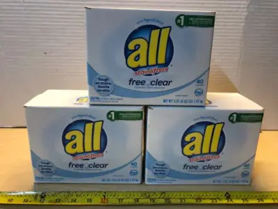 3 boxes 3.25lb all stainlifter laundry detergent