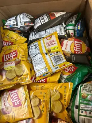 two boxes of assorted chips, May 2026