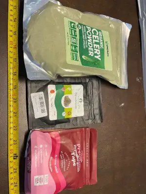 Organic celery powder 16oz , dead sea mud powder 50gm, premium hypoallergenic tape