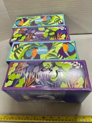 four boxes of Kleenex