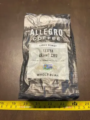 Light roast whole beans 12 OZ allegro coffee