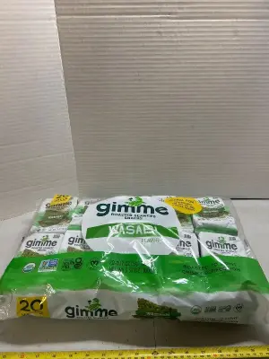 One pack of roasted seaweed, snacks, wasabi flavor