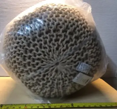 Round ottoman pillow