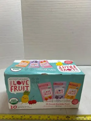 30 pack of peel and eat fruit, leather variety flavors 11/26