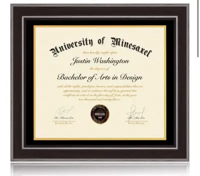 16 x 20” for 14 x 17” diploma diploma frame