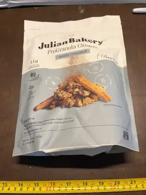Julian bakery pro granola clusters vanilla cinnamon 19.5 OZ eco 05/2027