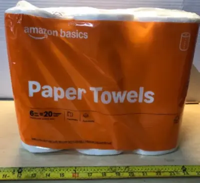 Amazon basics 6 rolls of paper towels