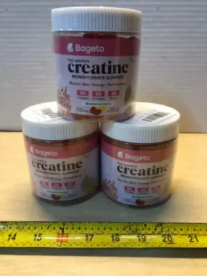3 tubs creatine for women 120 gummie each tub exp:09/09/2027