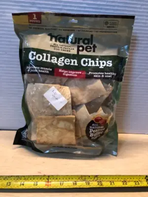 16oz collagen chips for dogs exp:10/08/2028