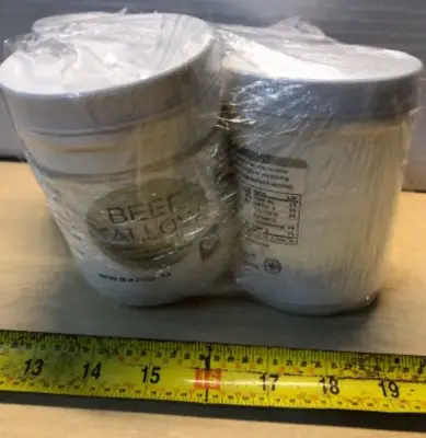 4 tubs 16oz beef tallow exp:09/03/2028