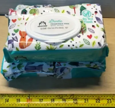 3 packages gentle fragrance free baby wipes