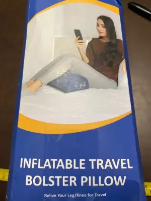 inflatable travel bolster pillow