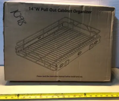 14” W pull out cabinet organizer