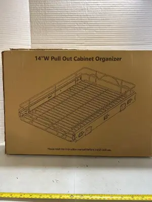 14 inch wide pullout cabinet organizer