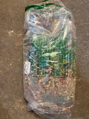 Bird feed (busted bag)