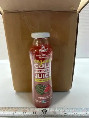 six bottles of organic cold crest watermelon juice good tell May 2027