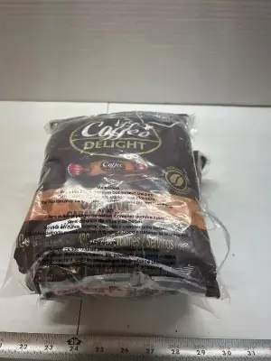 two bags of coffee, delight candies