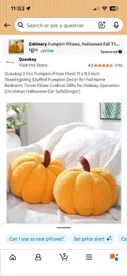 2pcs pumpkin pillow