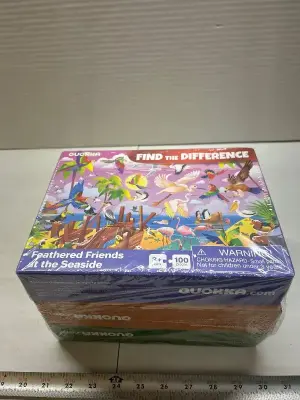 three count 100 piece puzzles. Find the difference puzzles.